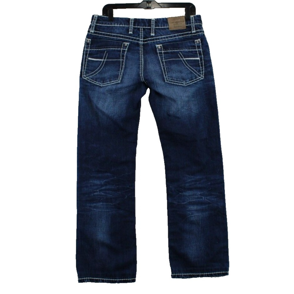 Camp David Men Nick Regular Fit Dark Wash Denim Jeans White Stitching Size 31x32 - Picture 2 of 16